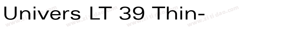 Univers LT 39 Thin字体转换